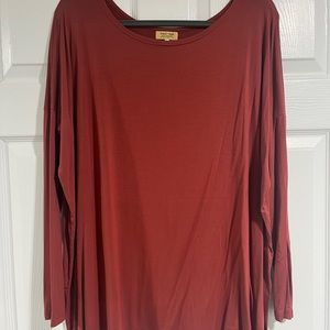 EUC Rusty Brown Piko Long Sleeve
